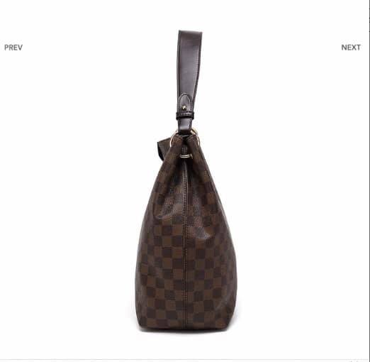 Brown Check Slouch Tote - Image 4