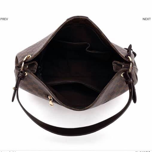 Black Check Slouch Tote - Image 3