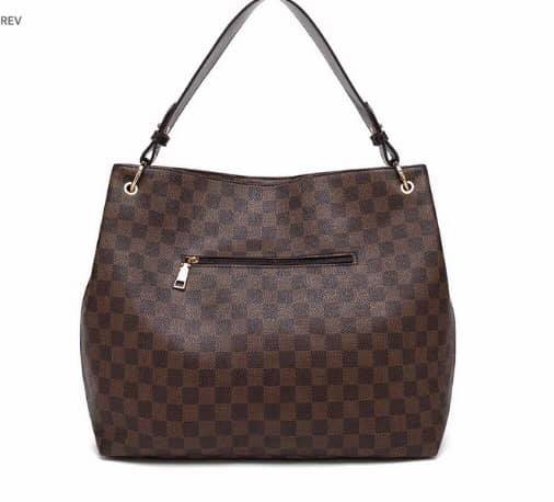 Black Check Slouch Tote - Image 4