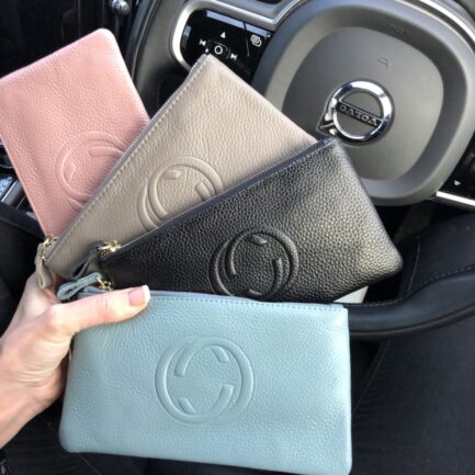 Italian Leather Logo Purse