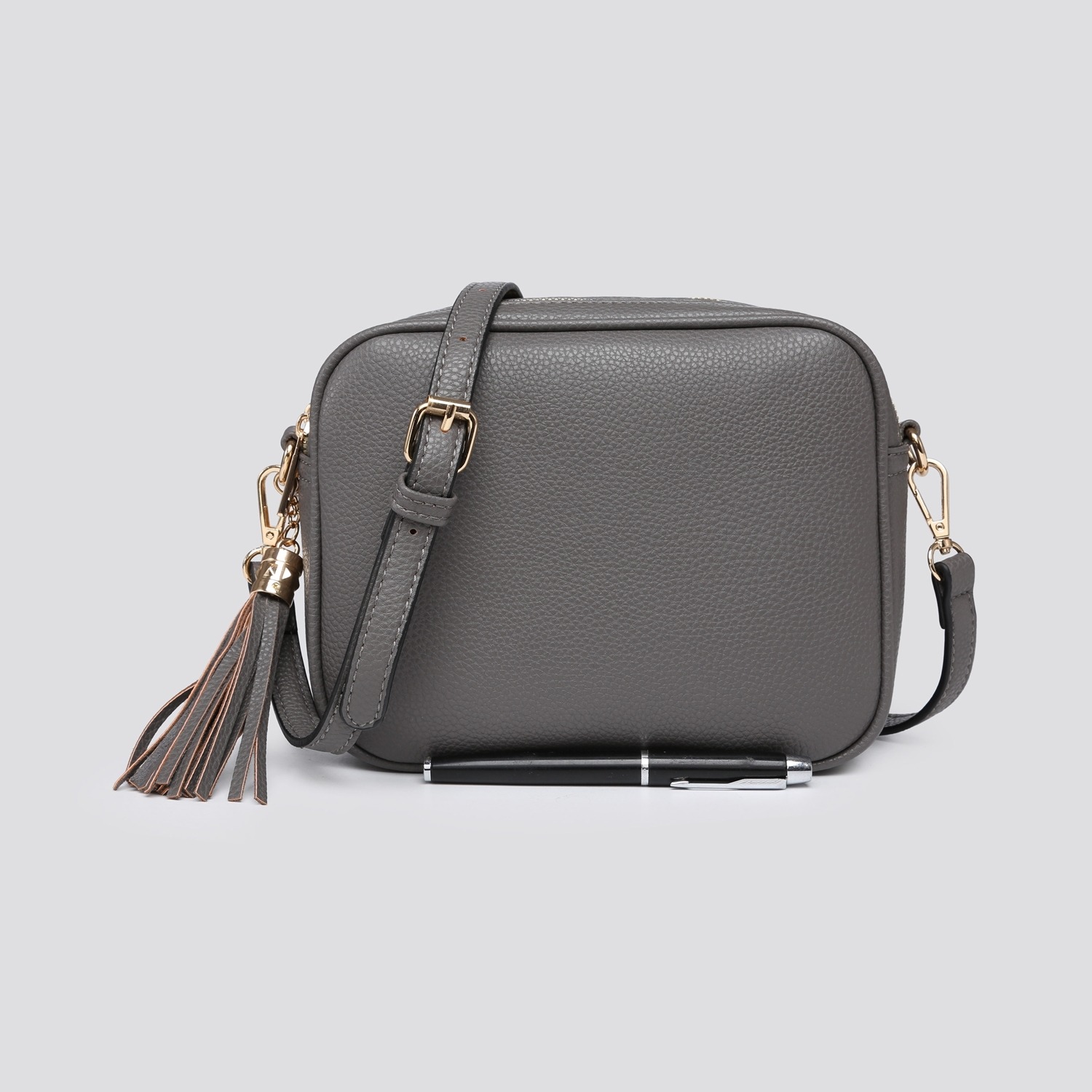 Hannah Double Zip Cross Body Bags - Various Colour's - Gold Hard Wear - Image 5