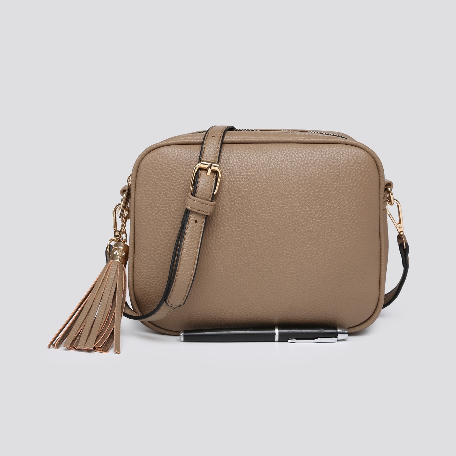Hannah Double Zip Cross Body Bags - Various Colour's - Gold Hard Wear - Image 8