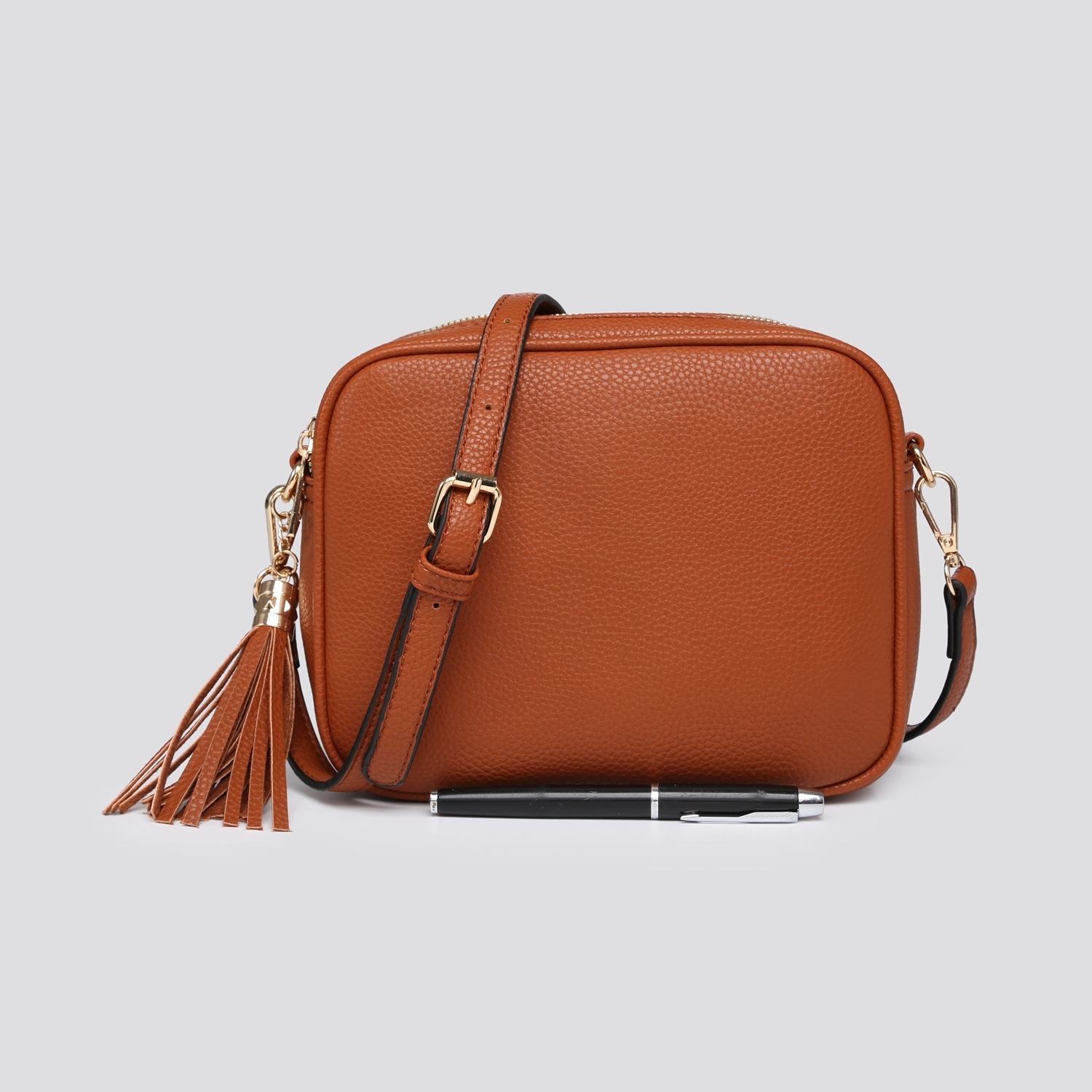 Hannah Double Zip Cross Body Bags - Various Colour's - Gold Hard Wear - Image 10