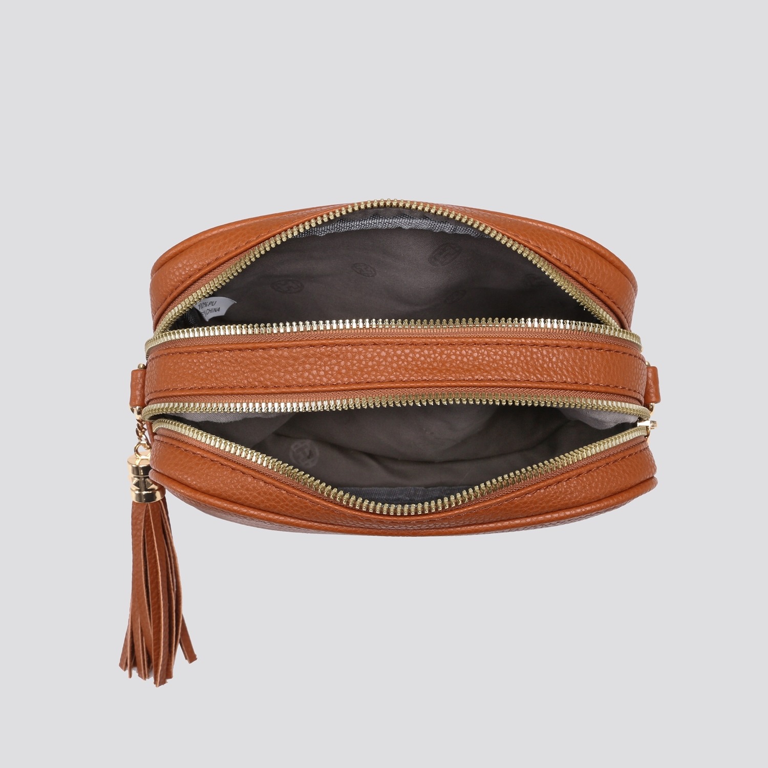 Hannah Double Zip Cross Body Bags - Various Colour's - Gold Hard Wear - Image 14