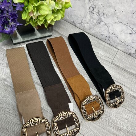 Kit Stretch Gold Buckle Belt