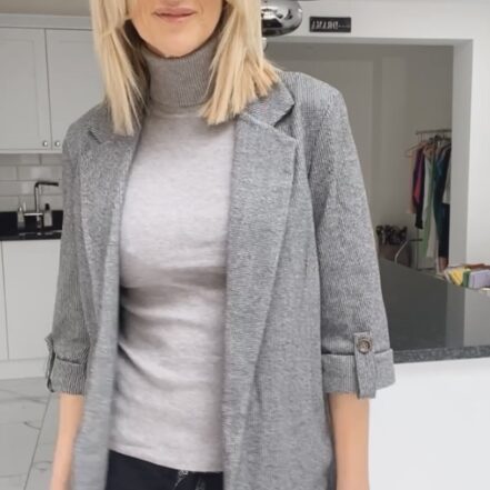 Billi Grey & Black Tweed Look Blazer