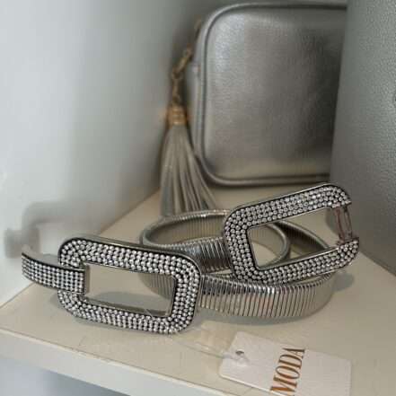 Manhattan Belt in Silver