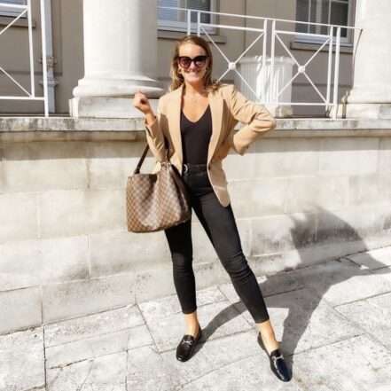 Brown Check Slouch Tote