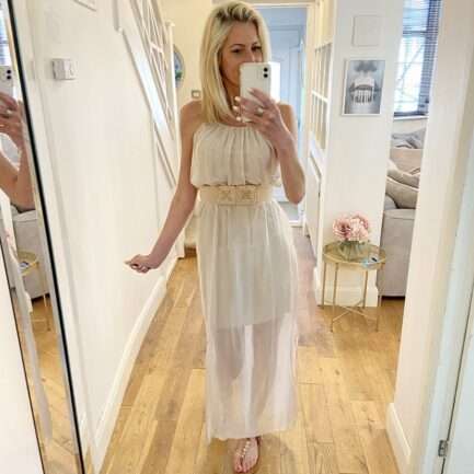 Silk Side Slit Dress