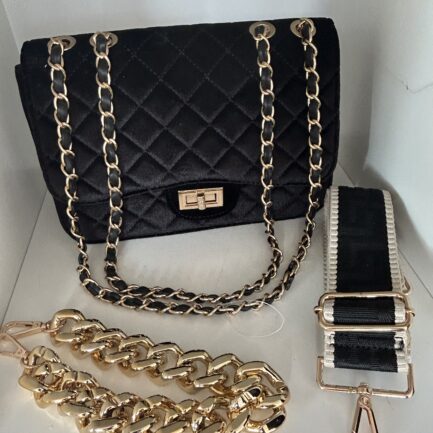 Velvet Quilted Handbag