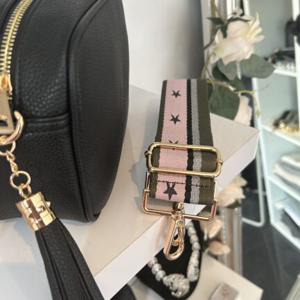 Baby Pink & Khaki Star Mix and Match Strap – Gold Hard Wear