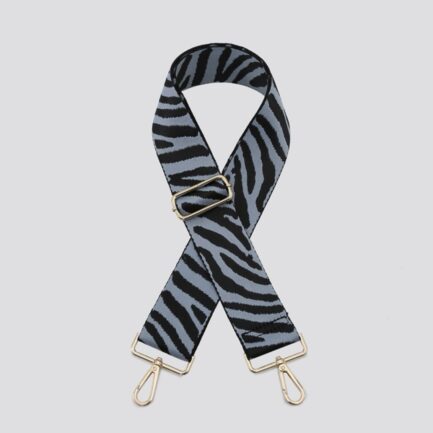 Blue Zebra Print Strap – Gold Hard Wear