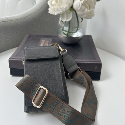 Khaki & Taupe The Writing on the Wall Bag Strap