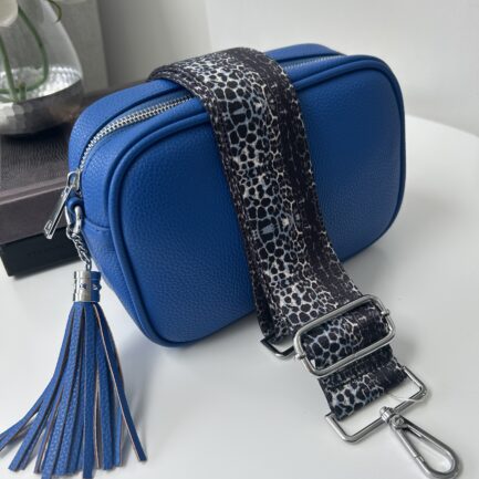 Royal Blue Everyday Crossbody Bag – Silver Hardware